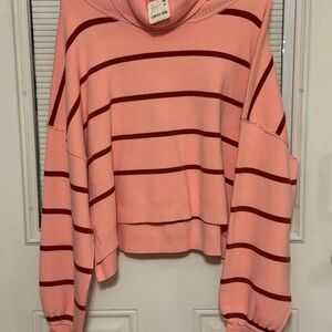 Free People Cowl Neck Sweater in Pink and Red Stripes

 LAST CALL !!!!!!